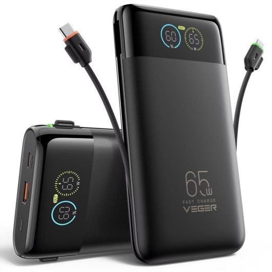 Power Bank Veger W3019S 27000 mAh 65 W Schwarz