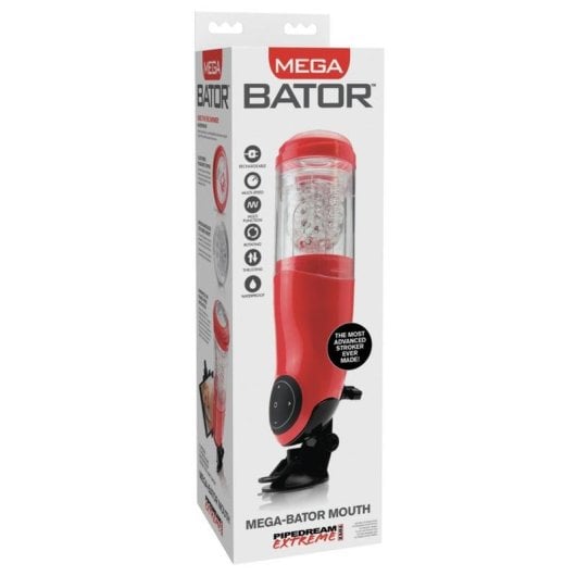 Masturbador Pipedream Mega-Bator Boca Motor Rotativo e Impermeable