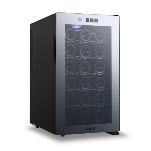 Vinoteca Sogo 18 botellas 48 L 12-18 ºC Acero inoxidable