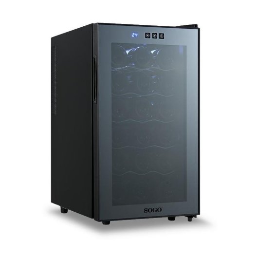 Vinoteca Sogo 18 botellas 48 L 12-18 ºC Acero inoxidable