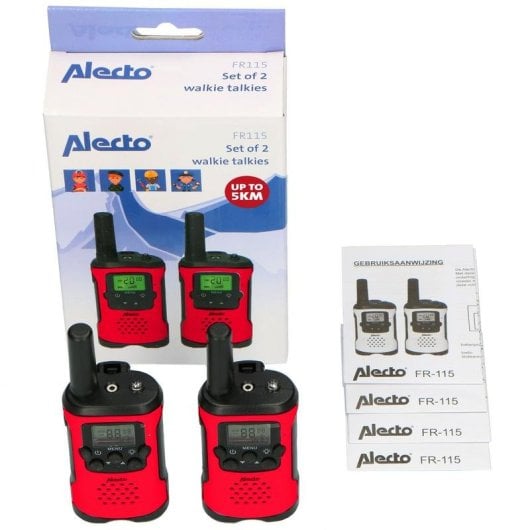 Radio bidirectionnelle Alecto FR115RD PMR 8 canaux 7 km lampe torche
