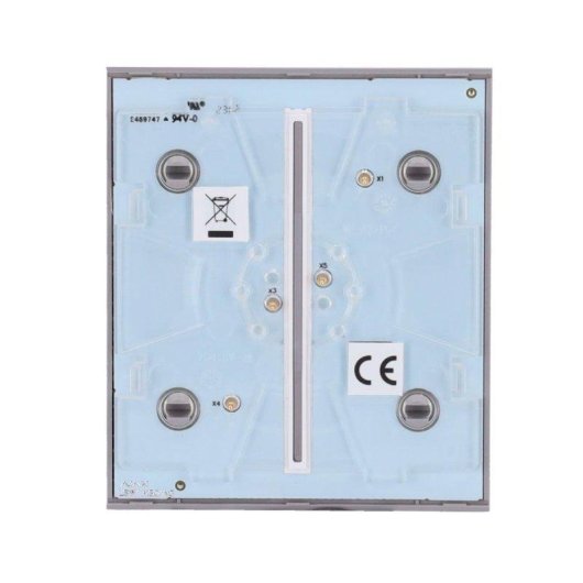 Interruptor Inteligente Ajax CenterButton 2-gang Com Fios Cinzento LED