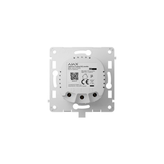 Interruptor Inteligente Ajax CenterButton 2-gang Com Fios Cinzento LED