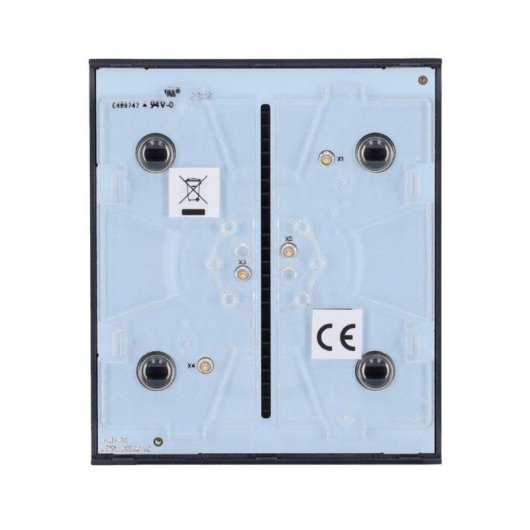 Interrupteur intelligent Ajax LightSwitch CenterButton 1-gang/2-way gris