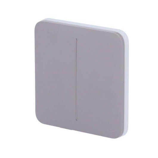 Interruptor inteligente Ajax SoloButton duplo cinzento com fios
