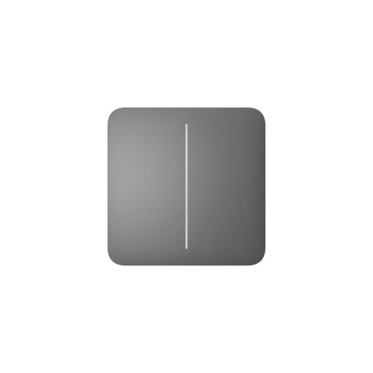 Interruptor inteligente Ajax SoloButton duplo cinzento com fios