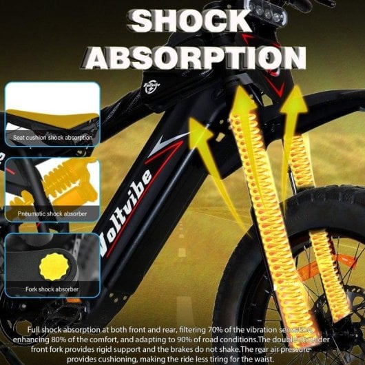 Velo electrique Baolujie Voltvibe M2 2000 W 60 V 25 Ah