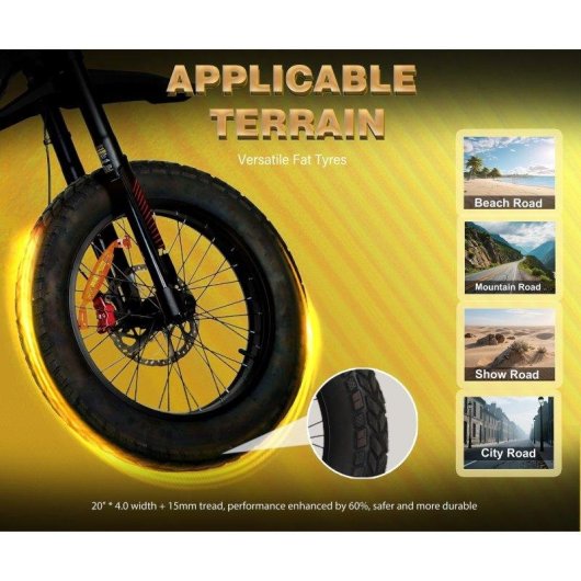 Velo electrique Baolujie Voltvibe M2 2000 W 60 V 25 Ah