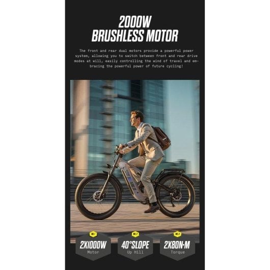 Velo electrique Shengmilo S600PRO 2000 W 48 V 25 Ah 26"