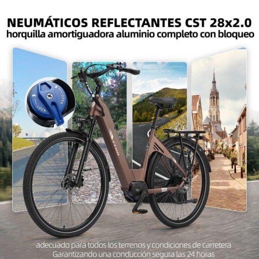 Velo electrique TTGO C7SE 28 pouces 36 V 18 Ah 75 Nm
