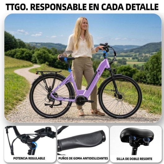 Vélo électrique TTGO C7SE 28 pouces 250W 36V18Ah 25 km/h suspension