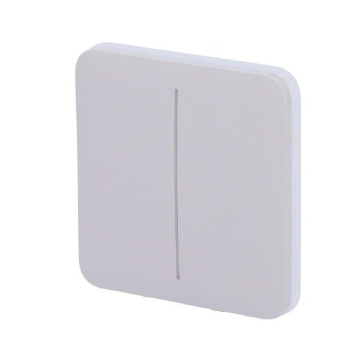 Interruptor inteligente Ajax SoloButton 2-gang sem contacto, nevoeiro
