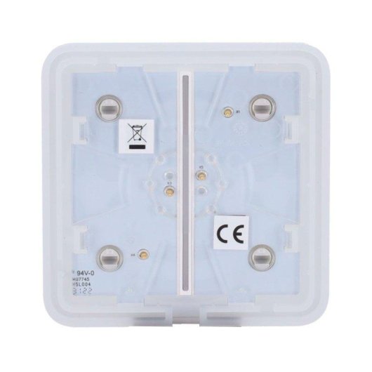 Interruptor inteligente Ajax SoloButton 2-gang sem contacto, nevoeiro