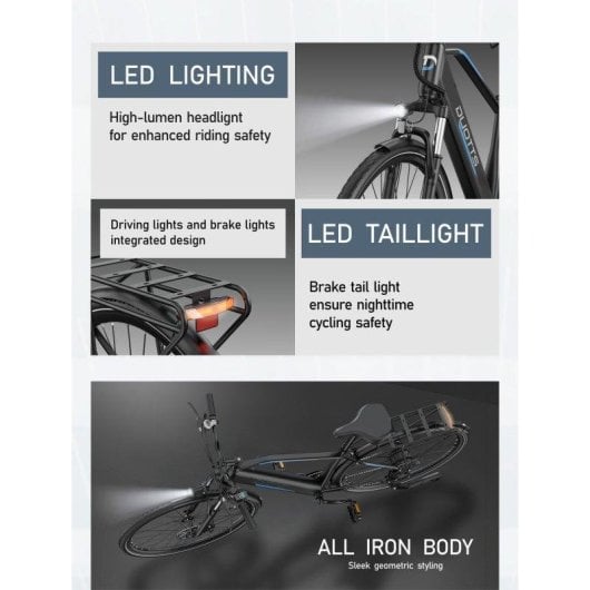 Bicicleta Eléctrica DUOTTS C29Lite Motor 250 W Batería 36 V 13 Ah Ruedas 27.5"