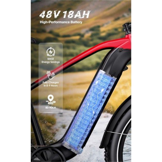 Vélo électrique DUOTTS F26 Lite 500W 48V 18Ah 26 pouces Freins hydrauliques