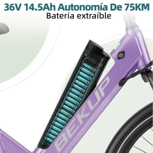 Bicicleta Eléctrica Bekup V1 250W 36V 14,5Ah 26" Shimano 7 Velocidades