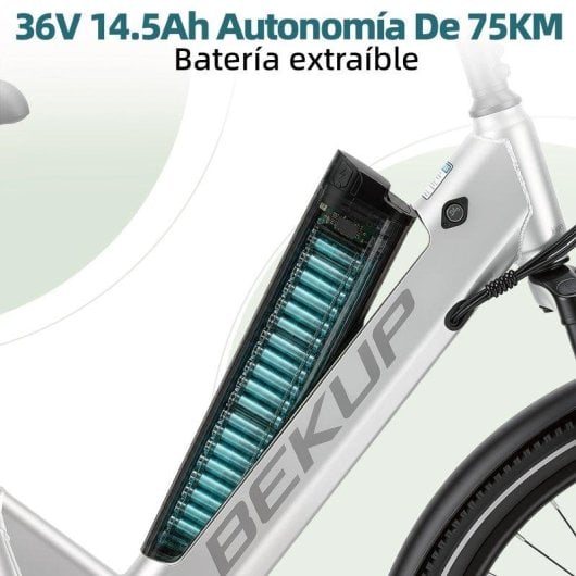 Bicicleta Eléctrica Bekup V1 250 W 36 V 14,5 Ah 26" 75 km