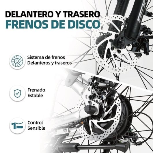 Bicicleta Eléctrica Bekup V1 250 W 36 V 14,5 Ah 26" 75 km