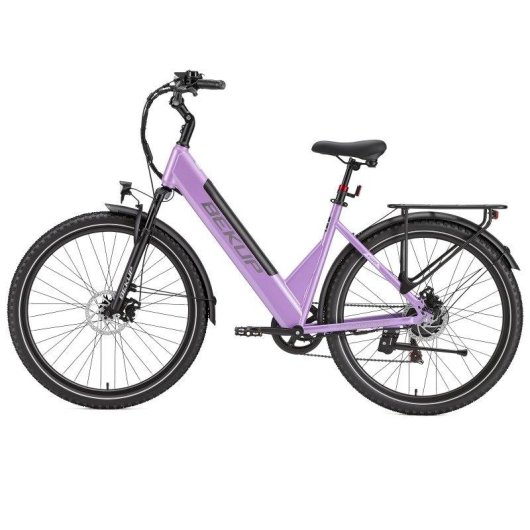 Bicicleta Eléctrica Bekup V28 250 W 36 V 14,5 Ah Frenos de Disco 26" Negro Lila