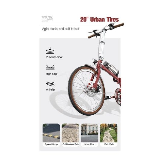 Velo Electrique Pliable Onesport OT02 Pro 250W 25kmh