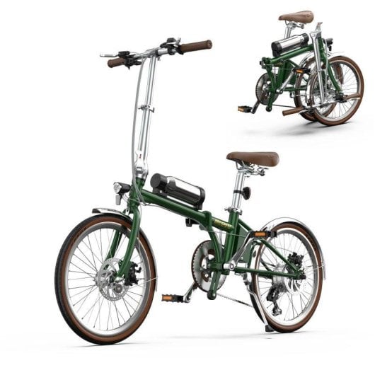 Velo electrique pliant Onesport OT02 Pro 250W Shimano 7 vitesses