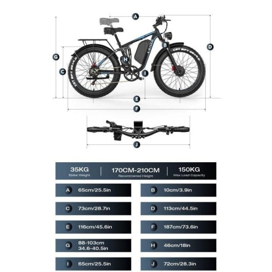 Velo electrique Eb7 Pro E-bycco Double moteur 1000 W