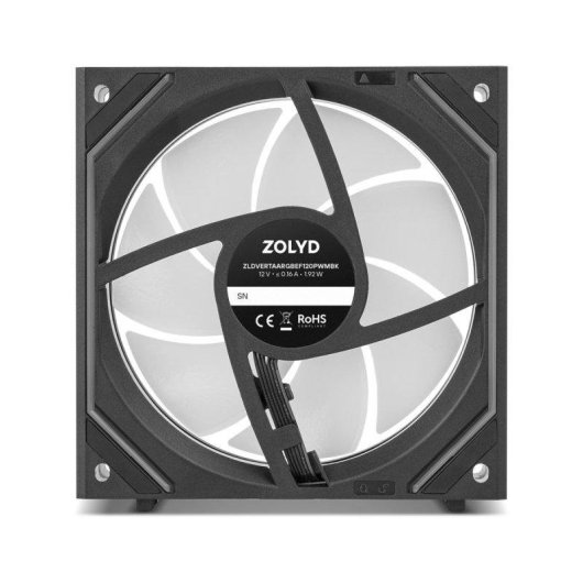 Ventola supplementare Zolyd Verta Easyfit ARGB 120mm 2000RPM Nero - 3 pezzi