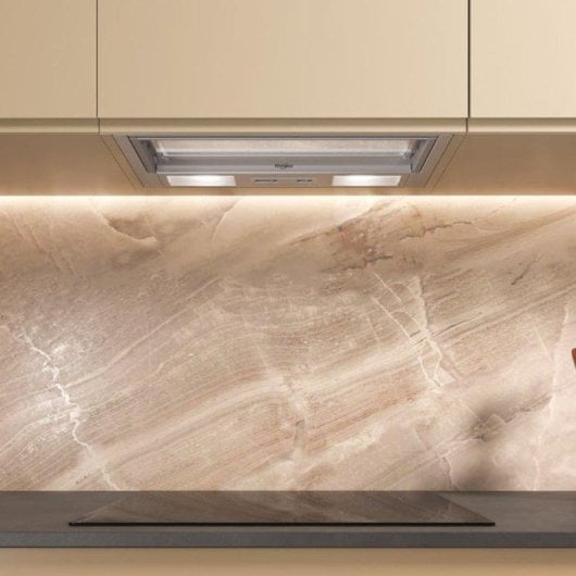 Hotte Whirlpool WSK64FLSX evacuation ou recyclage 28 cm LED