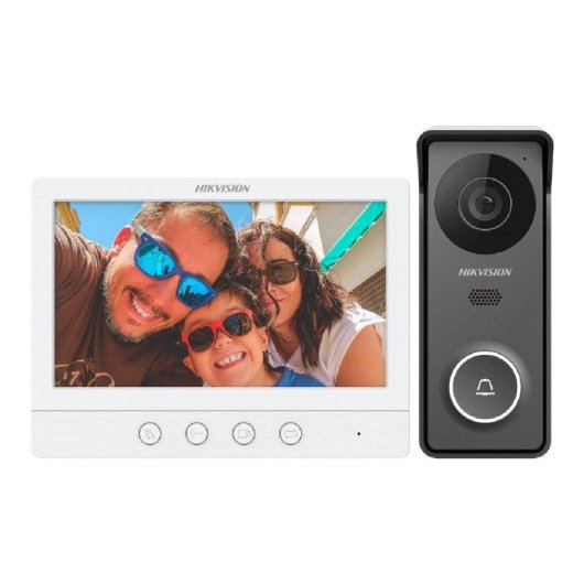 Videoportero Hikvision DS-KIS213(B) 7" HD 117° 4 hilos Visión nocturna