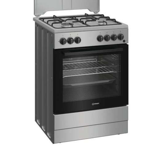 Fogao Indesit I6G3PMS 73 L 4 queimadores a gas prateado