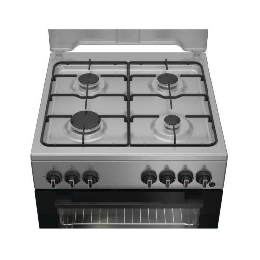 Fogao Indesit I6G3PMS 73 L 4 queimadores a gas prateado