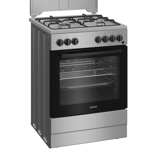 Fogao Indesit I6G3PMS 73 L 4 queimadores a gas prateado