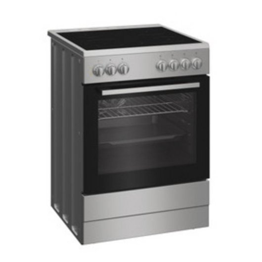 Cocina Indesit I6V5PMS 4 Zonas Cerámicas Horno 66 L Convección Plateada