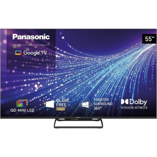 TV Panasonic QNED MiniLED TN-55W95CEZS 55" 4K UltraHD 120Hz Smart TV Google TV HDR10+