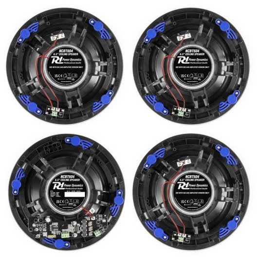 Haut-parleurs Power Dynamics NCBT604 amplifiés Bluetooth 120W blanc