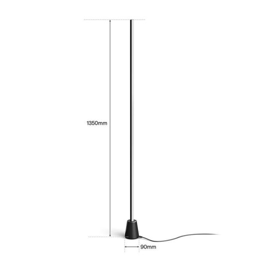 Lampe de pied Philips Hue Play Bluetooth Zigbee 135 cm 1040 lm Noir
