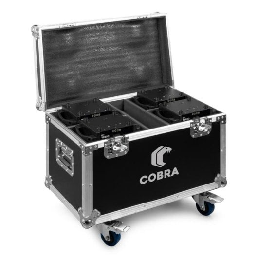 Flight Case BeamZ Professional FC4COBRA para 4 Cabezas Móviles Cobra