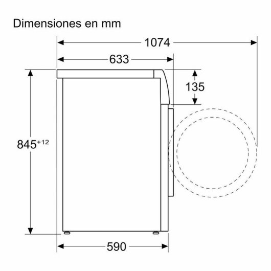 Máquina de Lavar Roupa Siemens iQ500 WG64N2AXES Carga Frontal 11 kg 1400 rpm A Inox i-Dos Wi-Fi