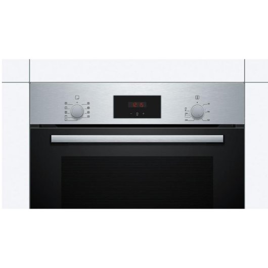 Horno Multifunción Bosch Serie 2 HBF114BS1 66L 60cm Hidrolítico A con Grill Acero inoxidable