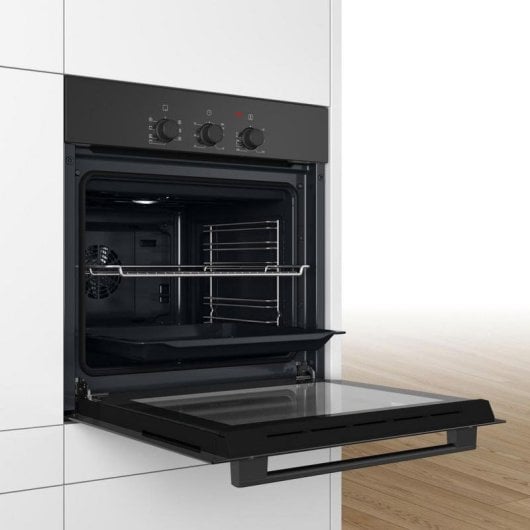 Horno Multifunción Bosch Serie 2 HBF011BA2 66L 60cm Limpieza Manual A con Grill Negro