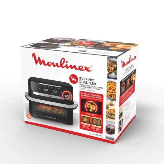Airfryer Moulinex EZ9278F0 Double Compartiment 9L 7 Programmes Noir