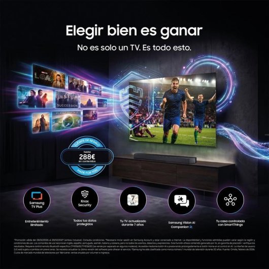 TV Samsung Mini LED M72H 75" 4K UltraHD 50Hz Smart TV Tizen HDR10+ Q-Symphony