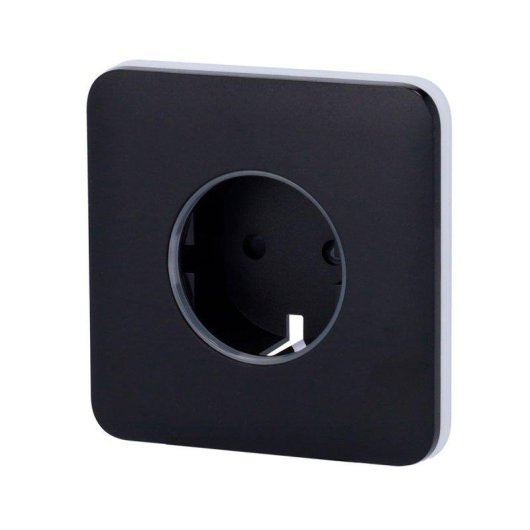 Copertura frontale Ajax SoloCover nera per presa smart
