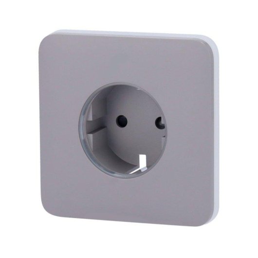 Tapa frontal Ajax SoloCover gris para enchufe inteligente
