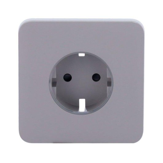 Tapa frontal Ajax SoloCover gris para enchufe inteligente