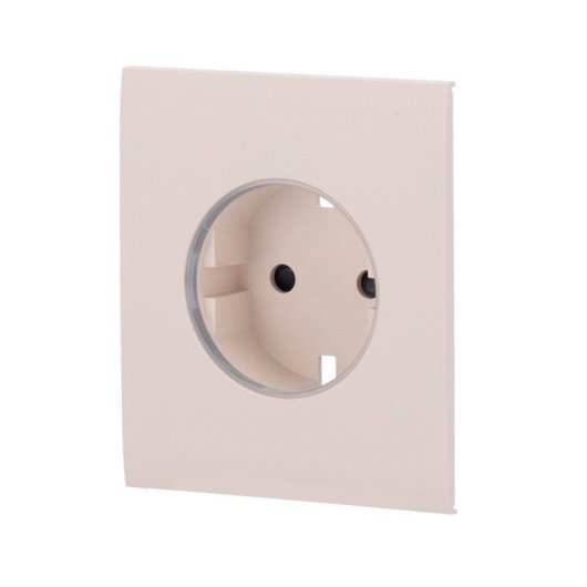 Cache central Ajax Centercover pour prise connectée, beige ivoire