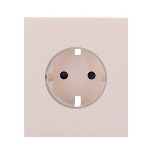 Cache central Ajax Centercover pour prise connectée, beige ivoire