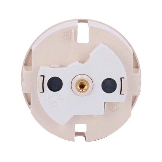 Cache central Ajax Centercover pour prise connectée, beige ivoire