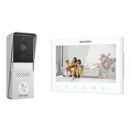 Videoportero analógico Hikvision DS-KIS102-P/Surface 7" 110° 2 hilos