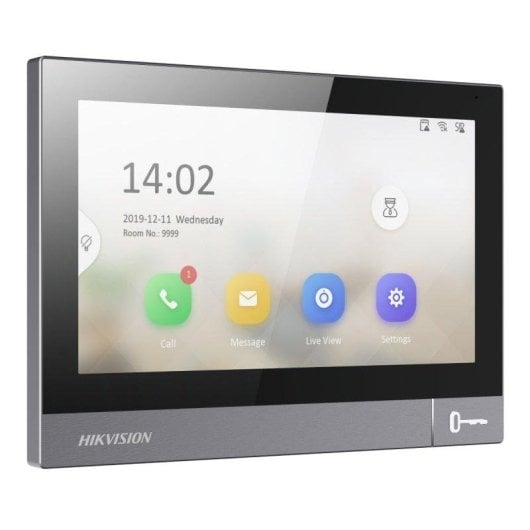 Monitor de videoportero Hikvision 7" IPS táctil PoE